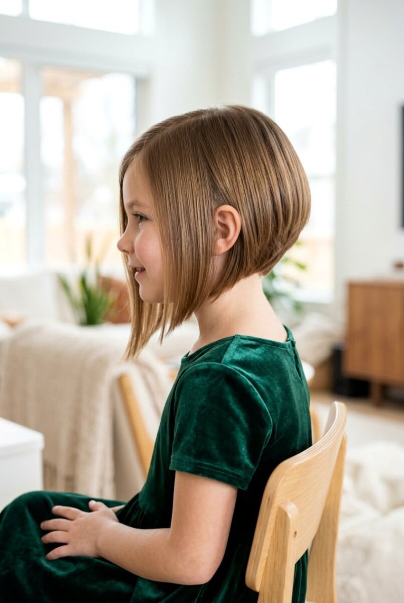 coupe carré simple fille