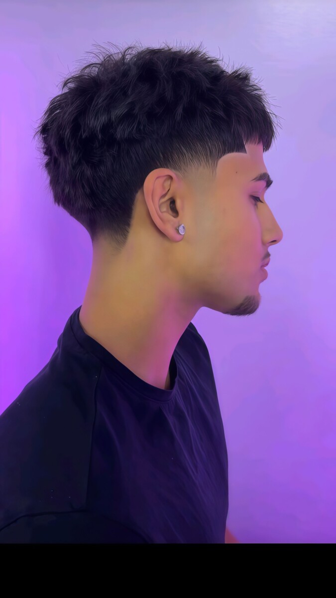Fondu net sur cheveux lisses