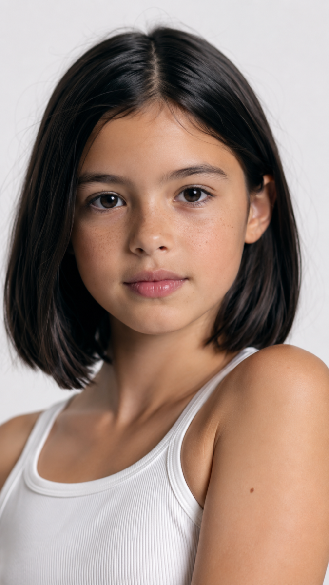 Style carré fille 10 ans