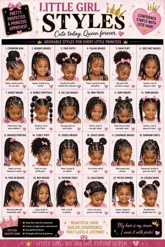 Chignon simple pour fille