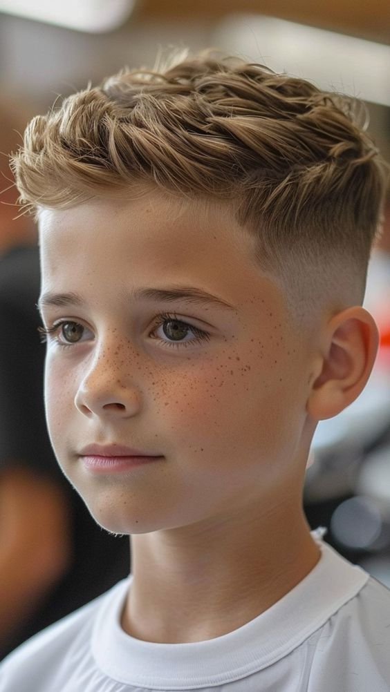Styles cheveux garçon école