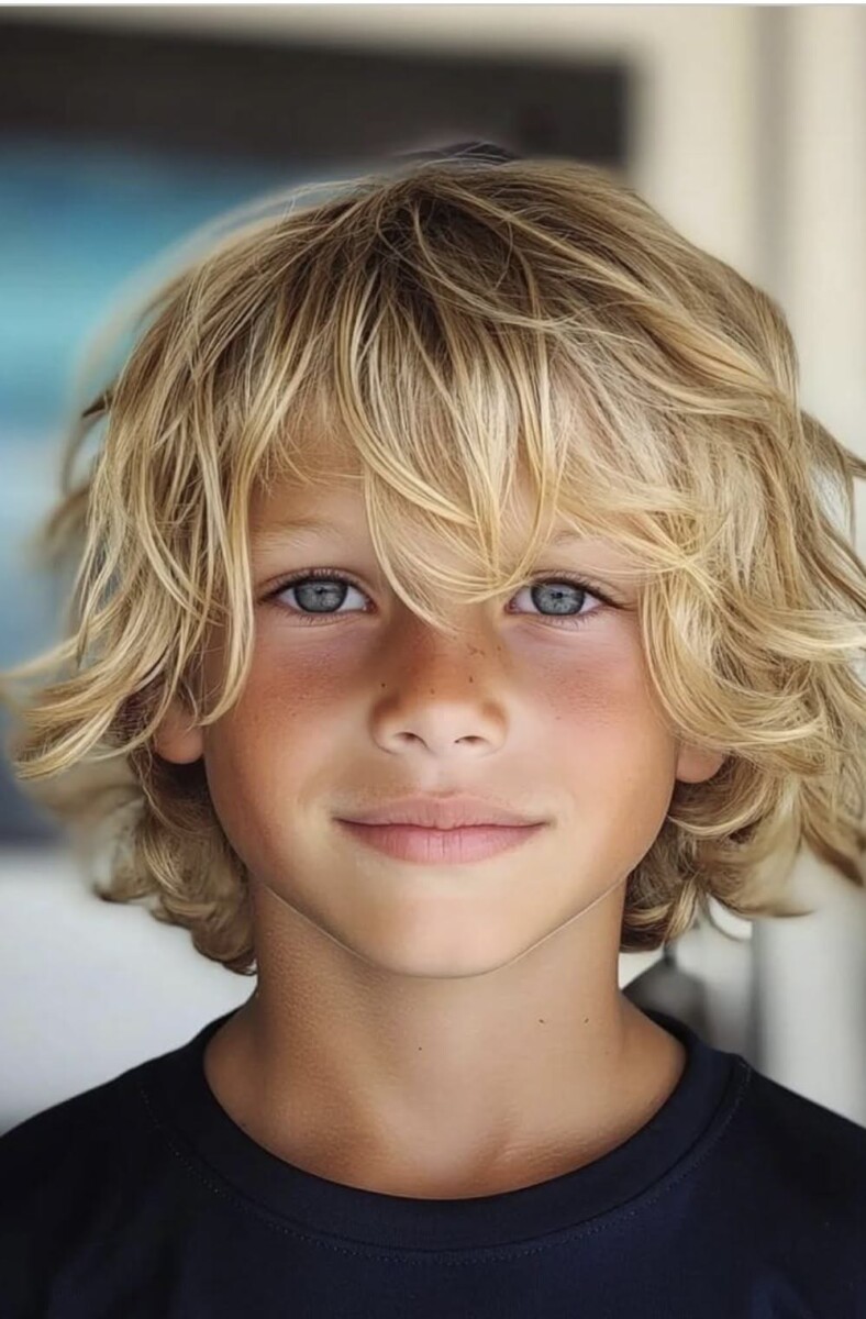 soins cheveux longs garçon