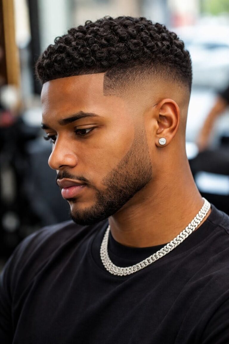 Dégradé afro pour homme