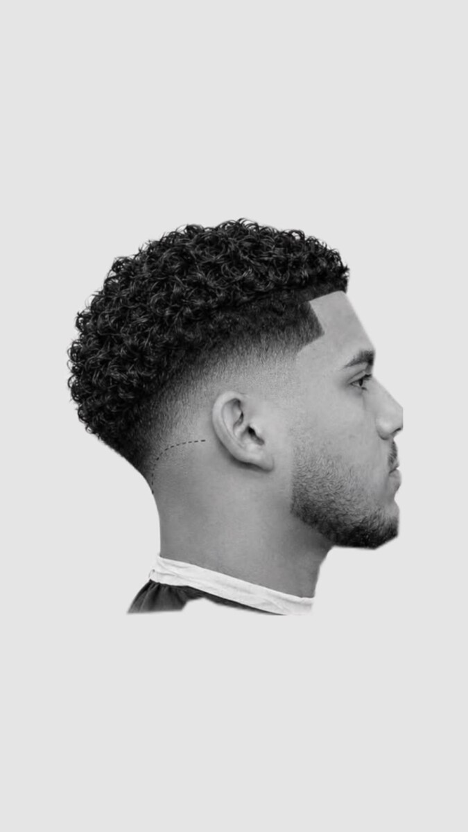 Fondu cheveux crépus homme