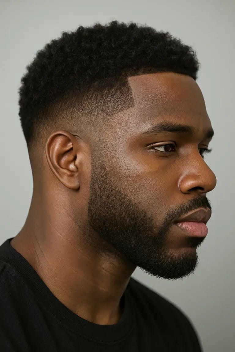 Fondu cheveux crépus homme