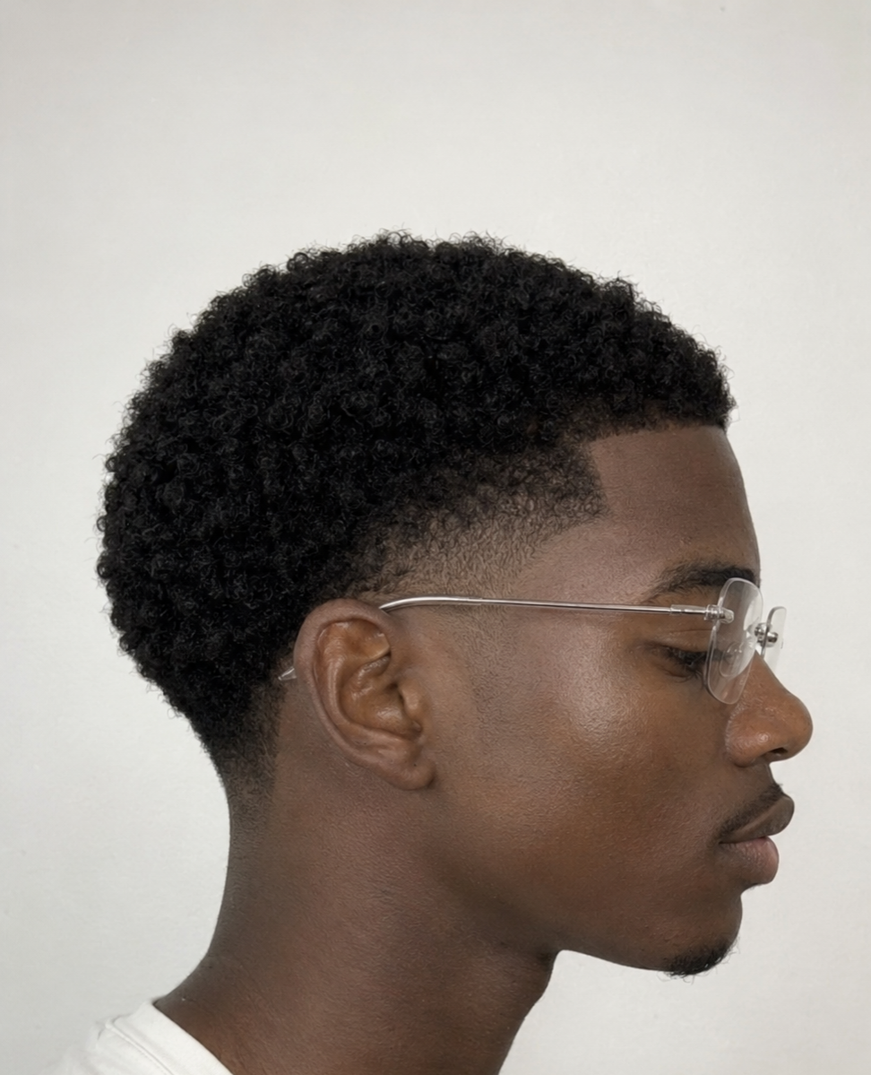 Dégradé afro pour homme