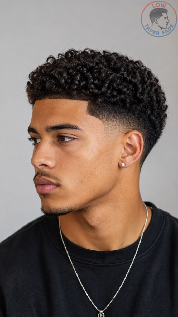 Style coupe afro dégradée