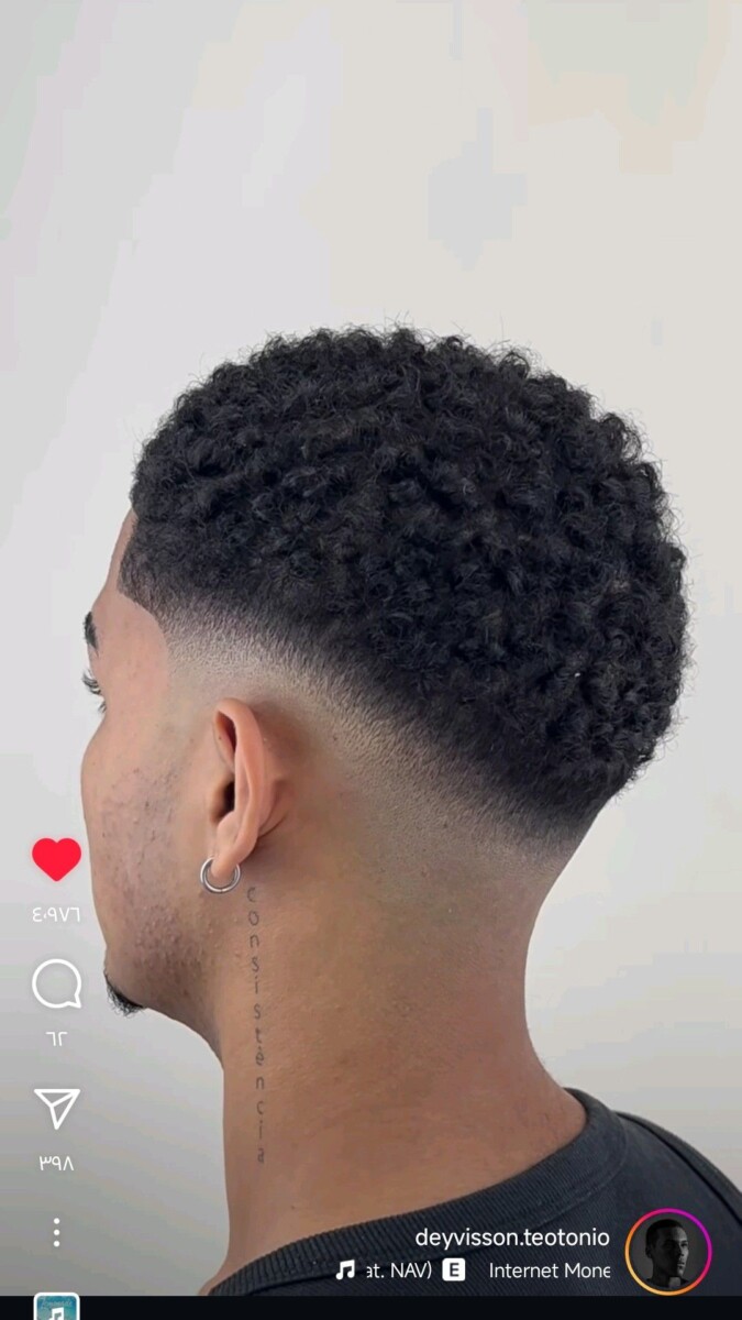 Dégradé afro pour homme