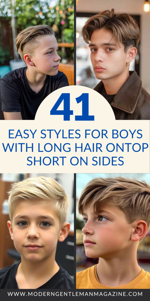 Coupe tendance garçon dessus long