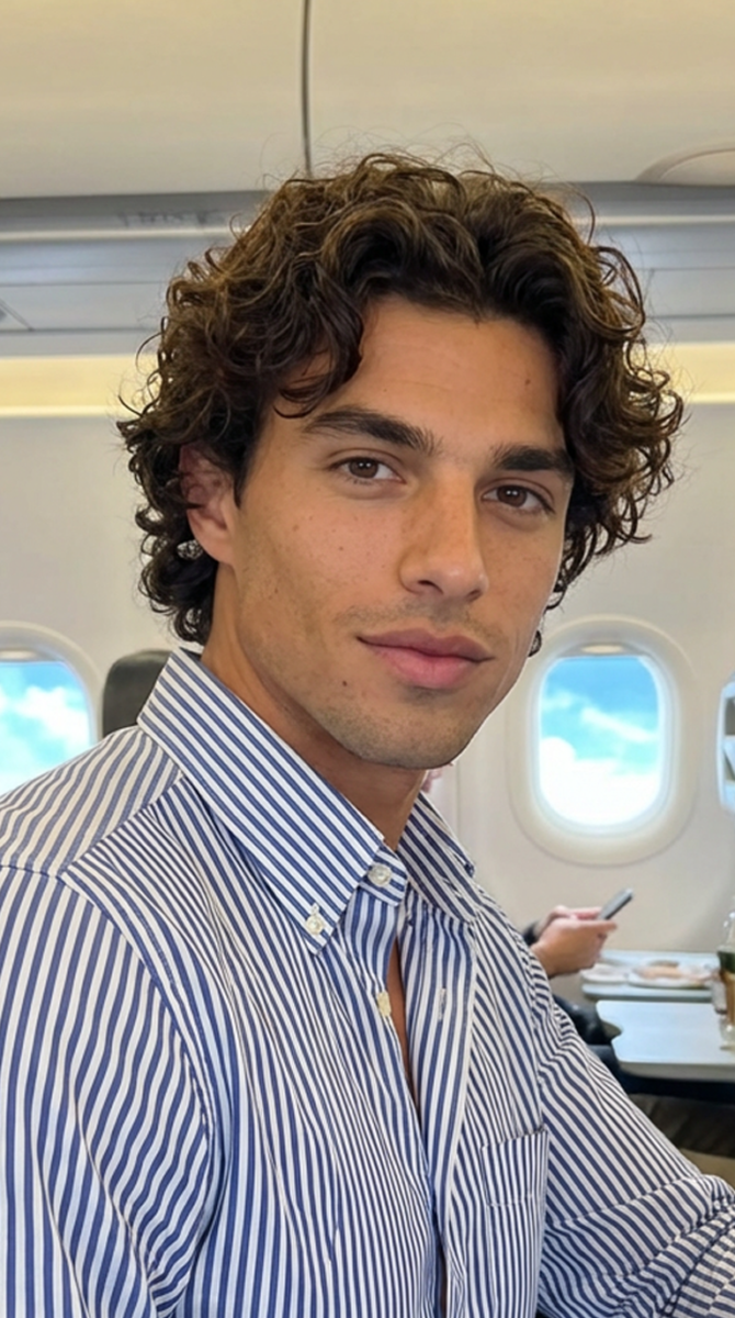 Coiffure homme cheveux ondulés