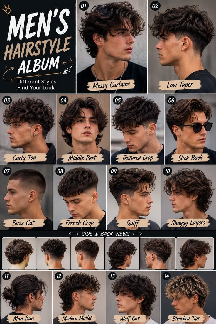 Tendance coupe ondulée homme