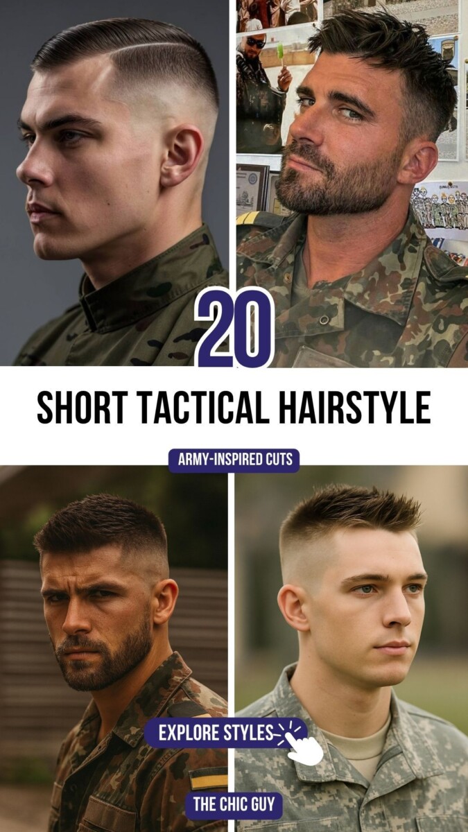 Coupe militaire homme moderne